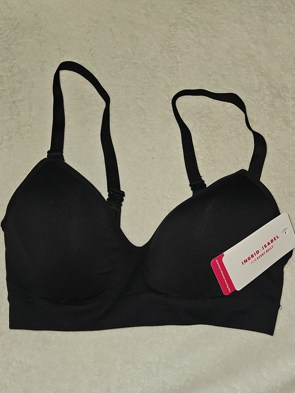 Ingrid & Isabel Black Seamless Nursing Bra